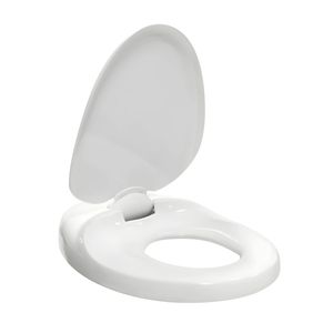 Universale bianco polipropilene PP coprisedile morbido sistema di chiusura con caratteristiche a misura di bambino per bagni di famiglia - Product Image 2