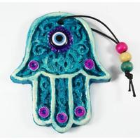 11X9 cm Polyester Hand (Hamsa) Ornement Objet décoratif pour la maison ou le bureau