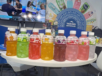 Groothandel/Private Label Nata De Coco Grapefruit Sap Jelly 320ml Fles Doos Voordelige Prijs Gratis Monster