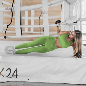 Leggings pour femmes avec impression par sublimation personnalisée, vêtements de sport ajustés, vêtements de yoga, soutien-gorge, pantalon - Product Image 5