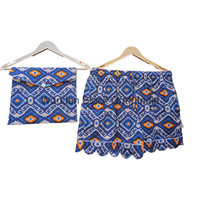 Ensemble de pyjama Kangura tendance en coton 100% fait main en Inde, imprimé numérique, respirant, vintage, magnifique, pour l'été, vêtements de nuit courts