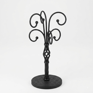 Nordic Iron Metal Mug Holder Stand With Curved Hooks For Kitchen Countertop Dining Table Mugs <b>Storage</b> Stand On Sale - Product Image 6