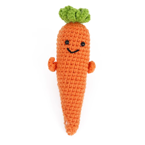 Juguete de Peluche de Zanahoria Hecho a Mano con Ganchillo, de Algodón y Seda, con Estampado Serigrafiado, Suave y Relleno, para Niños y Decoración del Hogar - Product Image 4