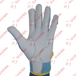 Gants de baseball pour jeunes en cuir de vachette bleu marine à manchette courte les plus populaires à vendre à bas prix - Product Image 6