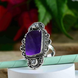 Direct Factory Supply Elegant Handmade Amethyst <b>Ring</b> for Gifting or Daily Wear Available for Wholesale Supply from India - Product Image 3