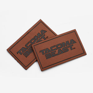 Patch d'étiquette en cuir PU véritable personnalisé pour vêtements chapeau jeans - Product Image 6