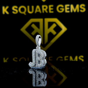 Custom 925 Silver Moissanite Diamond Pendant Iced Letter M with VVS Baguette <b>Initial</b> Hip Hop Fine Jewelry with Link <b>Chain</b> Charms - Product Image 5