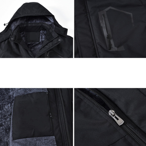 แจ็กเก็ตกันน้ำสำหรับผู้ชายแจ็กเก็ตกลางแจ้งแบบมีซิปสำหรับฤดูหนาวตัวหนา - Product Image 4