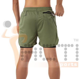 Shorts d'entraînement hommes Top qualité prix usine blanc Football Football Shorts avec bande et maille personnaliser Shorts de sport - Product Image 2