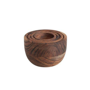 Vajilla de mesa hecha a mano de madera maciza 100% natural de la mejor calidad, cuenco para servir disponible en India a un precio razonable - Product Image 1