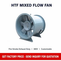 Ventilateur à flux mixte HTF pour l'évacuation des fumées et la ventilation, souffleur axial 380V pour atelier, entrepôt, bâtiment