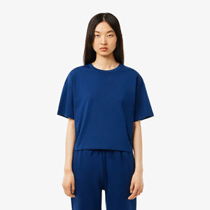 Nuevo estilo Color sólido O cuello suelto mujeres camisetas prendas de vestir moda verano ropa femenina camisetas - Product Image 1