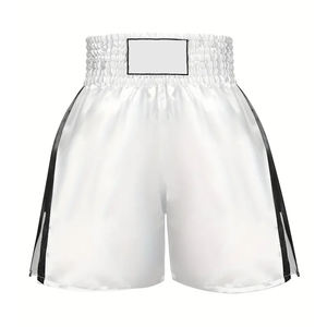 Pantalones cortos de entrenamiento de boxeo disponibles en colores blancos, adecuados para deportes de combate y pantalones cortos de Muay Thai MMA para hombres - Product Image 2