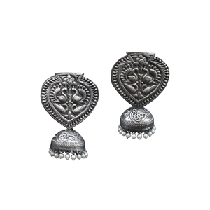 ขายดีเครื่องประดับแฟนซีสีดำเคลือบเงาโบราณน้ำหนักเบาสตั๊ด jhumka ต่างหูเครื่องประดับสำหรับเด็กหญิงและสตรี - Product Image 1