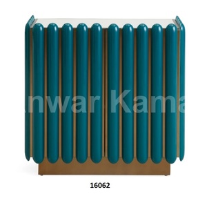 Armoires buffet en métal et bois marron de haute qualité avec affichage moderne pour chambre à coucher et salon à la maison - Product Image 3