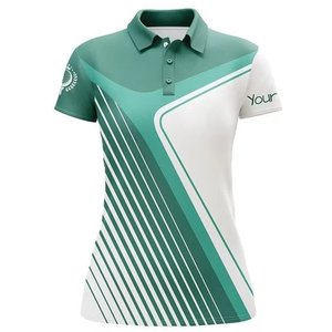 Sublimación impresión al por mayor de alta calidad barato tenis Polo camiseta impresa Golf hombres mujeres botón polos con su nombre - Product Image 6