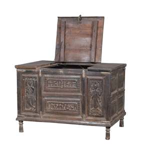 Boîte de rangement décorative en bois vintage - Product Image 3