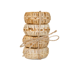 ที่ใส่แหวนผ้าเช็ดปากเชือกวงกลมแบบเรียบง่ายแหวนผ้าเช็ดปากหวายสำหรับตกแต่งงานปาร์ตี้ - Product Image 2