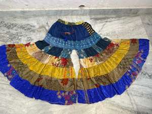 Palazzo en patchwork de soie à 7 couches, pantalon large de style bohème pour les fêtes, pantalon de voyage bohème hippie pour femmes, pantalon de demoiselle d'honneur pour femmes - Product Image 5