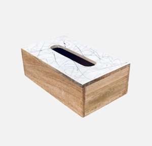 Couvercle de boîte à mouchoirs en bois massif fabriqué à la main Design moderne en chêne et noyer pour la décoration intérieure distributeur de mouchoirs de table salle de bain bureau - Product Image 3