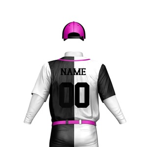 Maillot de baseball et de softball unisexe de qualité supérieure, impression numérique personnalisée, vêtements de sport grande taille, polyester respirant, ensembles imprimés pour adultes - Product Image 4