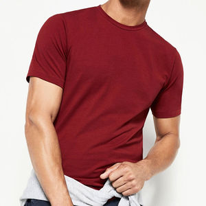 T-shirts pour hommes Nouveaux t-shirts respirants à la mode pour hommes 100% coton T-shirt décontracté à col rond à manches courtes en vente - Product Image 5