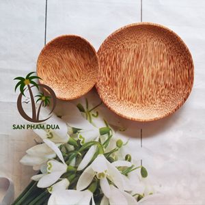 Vente en gros COCO-Eco Vietnam Assiette à dîner en bois de noix de coco Ustensiles de cuisine écologiques pour les fêtes quantité minimale de commande 100pcs - Product Image 2
