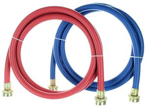 Tuyaux en caoutchouc pour <span class=keywords><strong>machine</strong></span> à <span class=keywords><strong>laver</strong></span>, tuyau pour laveuse et sécheuse 3/4 conduites d'alimentation pour tuyaux de laveuse à <span class=keywords><strong>eau</strong></span> <span class=keywords><strong>chaude</strong></span> et froide - Product Image 4