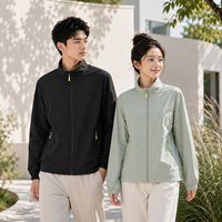 Veste coupe-vent imperméable à col montant personnalisable pour hommes et femmes, légère, respirante, en polyester, idéale pour les voyages en extérieur – Vente directe usine