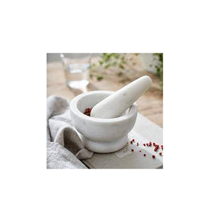 Ensemble de mortier et de pilon en marbre non poli personnalisé avec Logo et Offre Spéciale - Product Image 1