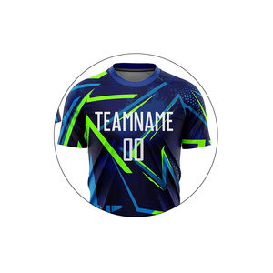 Conjuntos de Uniformes de Entrenamiento de Fútbol de Manga Corta Transpirables 100% Poliéster con Impresión de Logotipo Personalizado - Product Image 4