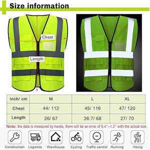 Gilet de sécurité réfléchissant haute visibilité personnalisé, vente chaude, respirant, en microfibre, plusieurs tailles, OEM, vêtements de travail, construction - Product Image 6