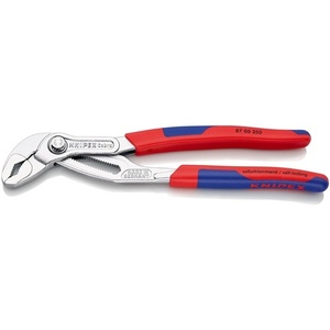 Alicates para bomba de agua Cobra de 250 mm, apertura de mandíbula de 46 mm, mangos multicomponentes cromados para pesca de KNIPEX - Product Image 1