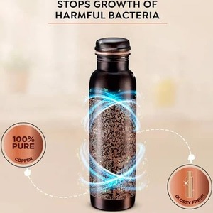 Botella de Agua de Cobre Puro Hecha a Mano de Primera Calidad, Diseño Ecológico a Prueba de Fugas para Yoga, Gimnasio y Viajes al Aire Libre a Precio Económico - Product Image 5