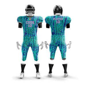 Vente en gros de maillots de football américain avec logo personnalisé uniformes respirants grande taille pour garçons numéro à manches courtes à bas prix - Product Image 4