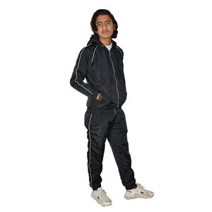 Nueva chaqueta cortavientos cálida para hombre con estilo con cremallera, conjunto cortavientos fino de invierno a prueba de viento, chándales de nailon al por mayor OEM - Product Image 4