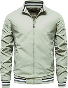 Veste bomber à col montant pour homme, style streetwear, confortable, respirante, imperméable, séchage rapide, service OEM, meilleur prix - Product Image 1