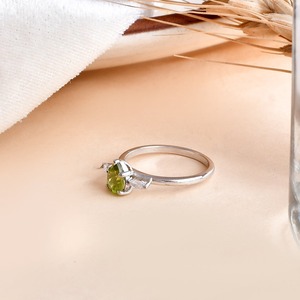 August Birthstone Ring <b>Peridot</b> Engagement Ring Pear 7x5mm 925 Sterling Silver Green Gemstone Handmade <b>Jewelry</b> for Women Gift - Product Image 4