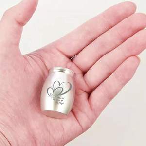 Custom-Size Mini Stainless Steel Cremation Urn Heart Engraving Modern Memorial <b>Keepsake</b> for Preserving Human <b>Ashes</b> for Funerals - Product Image 4