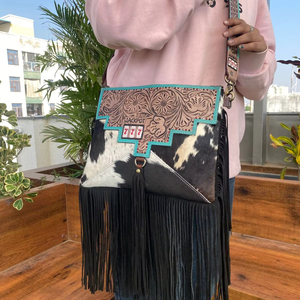 Bolso bandolera de cuero mecanizado a mano de marca famosa 2024 para mujer, bolso de hombro de cuero de vaca genuino de diseñador de lujo - Product Image 2