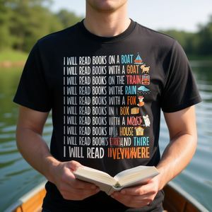 T-Shirt 'Everywhere Reading Book' per Nautica e Viaggi, Elegante e Comoda, Maglietta Promozionale - Product Image 3
