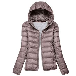 2025 New Ultra <b>Lightweight</b> <b>Women's</b> Puffer Jacket Plus Size Packable Hooded Genuine Leather <b>Coats</b> Breathable Feature-Model - Product Image 1