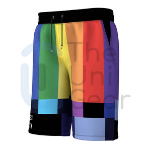 Pantalones cortos de cintura media para hombre de tamaño personalizado, nuevo estilo, informal, patrón sólido en color personalizado, logotipo frontal transpirable, venta en línea, Pakistán - Product Image 3