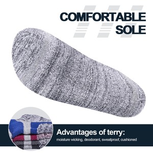 Calcetines deportivos transpirables de algodón orgánico para hombre, informales, negros, atléticos, primavera y verano, talla grande - Product Image 3