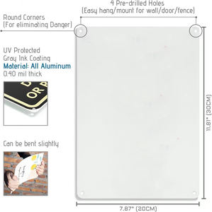 Letrero Decorativo Negro Divertido para Pared, Placa de Aluminio con Nombre Personalizado, Color Vintage Gótico, Decoración para Apartamento o Casa, 8x12 Pulgadas - Product Image 2