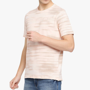 เสื้อยืดผู้ชายคุณภาพพรีเมี่ยมผ้าฝ้าย240กรัม100% ระบายอากาศได้ดีมีลายทางละเอียดโลโก้ที่กำหนดเอง - Product Image 3