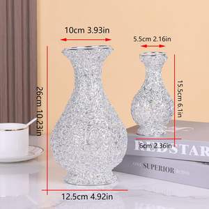 Jarrón de suelo de flores de aluminio niquelado, jarrón de Metal personalizado para mesa de cena, decoración superior, centros de mesa, decoración del hogar - Product Image 5