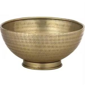 Bol décoratif exclusif en métal argenté avec un design de feuille d'or pour une maison luxueuse et une décoration festive - Product Image 2