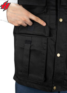 Venta al por mayor logotipo personalizado seguridad industrial construcción trabajo seguridad chaleco reflectante de alta visibilidad chaleco reflector con bolsillos - Product Image 3