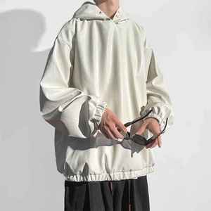 100% High Quality Leather <b>Winter</b> Stand Collar Pullover Hoodie Unisex Digital Printing Oversized Fit Streetwear Style - Product Image 5